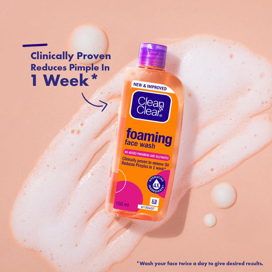 Clean & Clear Foaming Facewash for Oily Skin, Brown, 240ml
