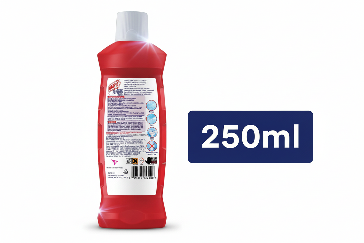 Harpic Bathroom Cleaner Liquid, Floral - 250 ml | New Thicker Bathroom Floor Cleaner | Red Harpic Bottle
