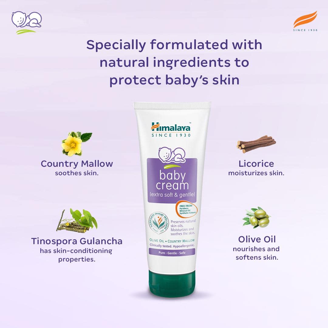 Himalaya Baby Cream, Face Moisturizer & Day Cream, For Dry Skin 100ml