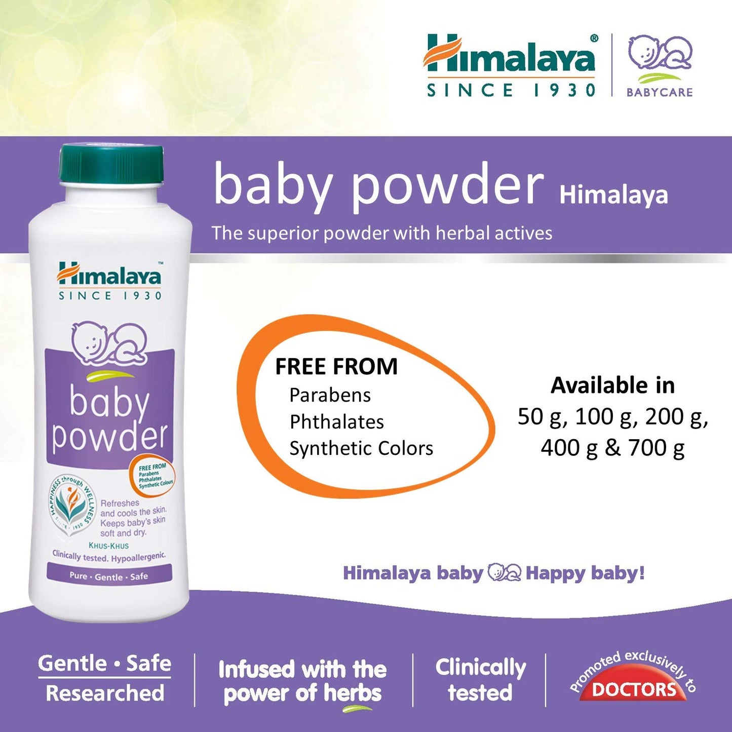 Himalaya Baby Powder, Pack of 1, 50 GM | With Zinc Oxide |