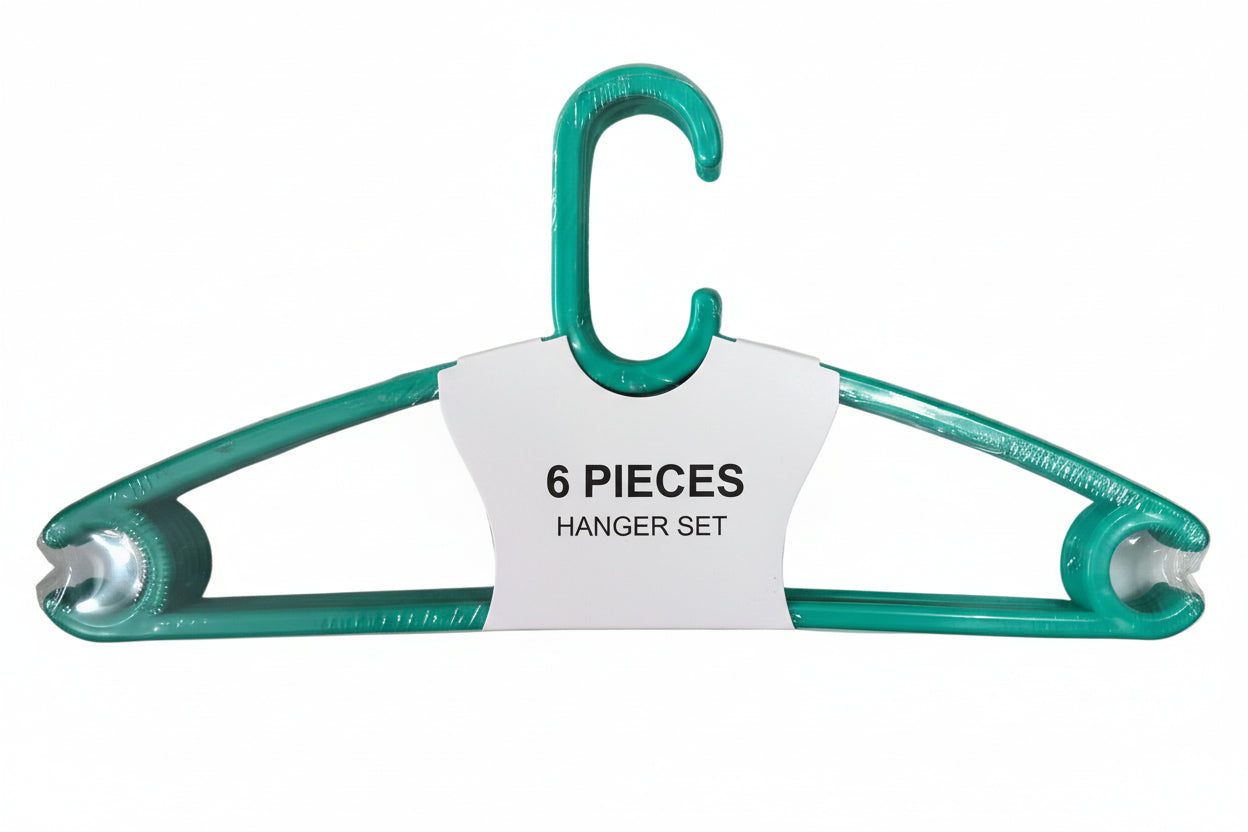 Hanger plastic 1 Set pack of 6pics (हैंगर सेट)