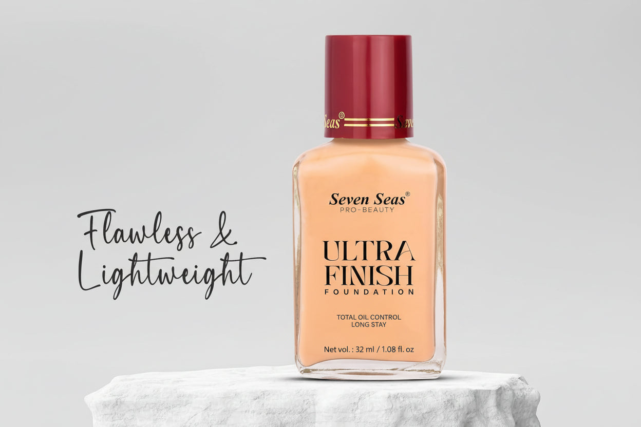 Seven Seas Total Oil Control Long Stay Ultra Finish Foundation (Natural, 32g)