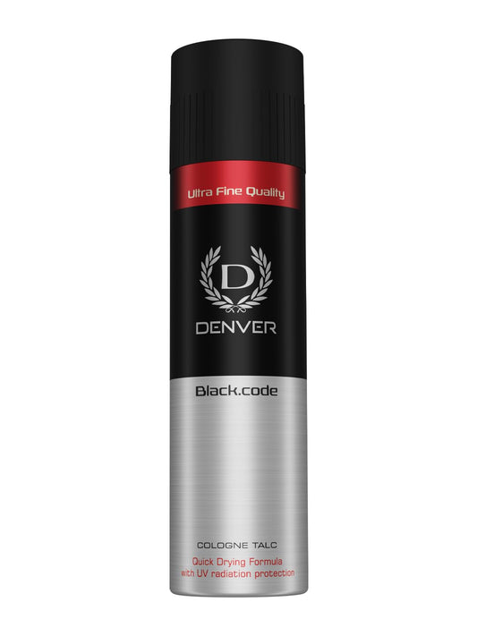 DENVER Black Code Talcum Powder 50GM | Scented Talc for Men