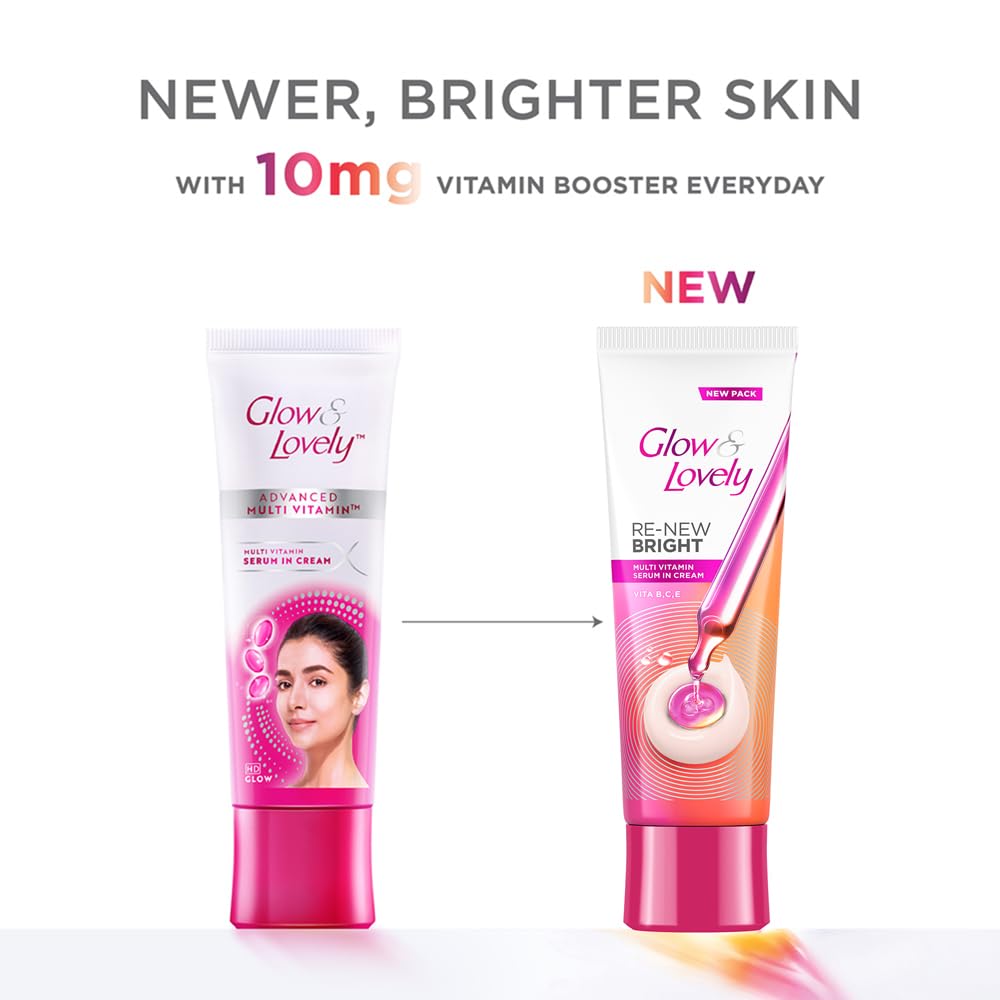 Fair & Lovely Is Now Glow and Lovely Renew Bright Multivitamin Serum in Cream 25g