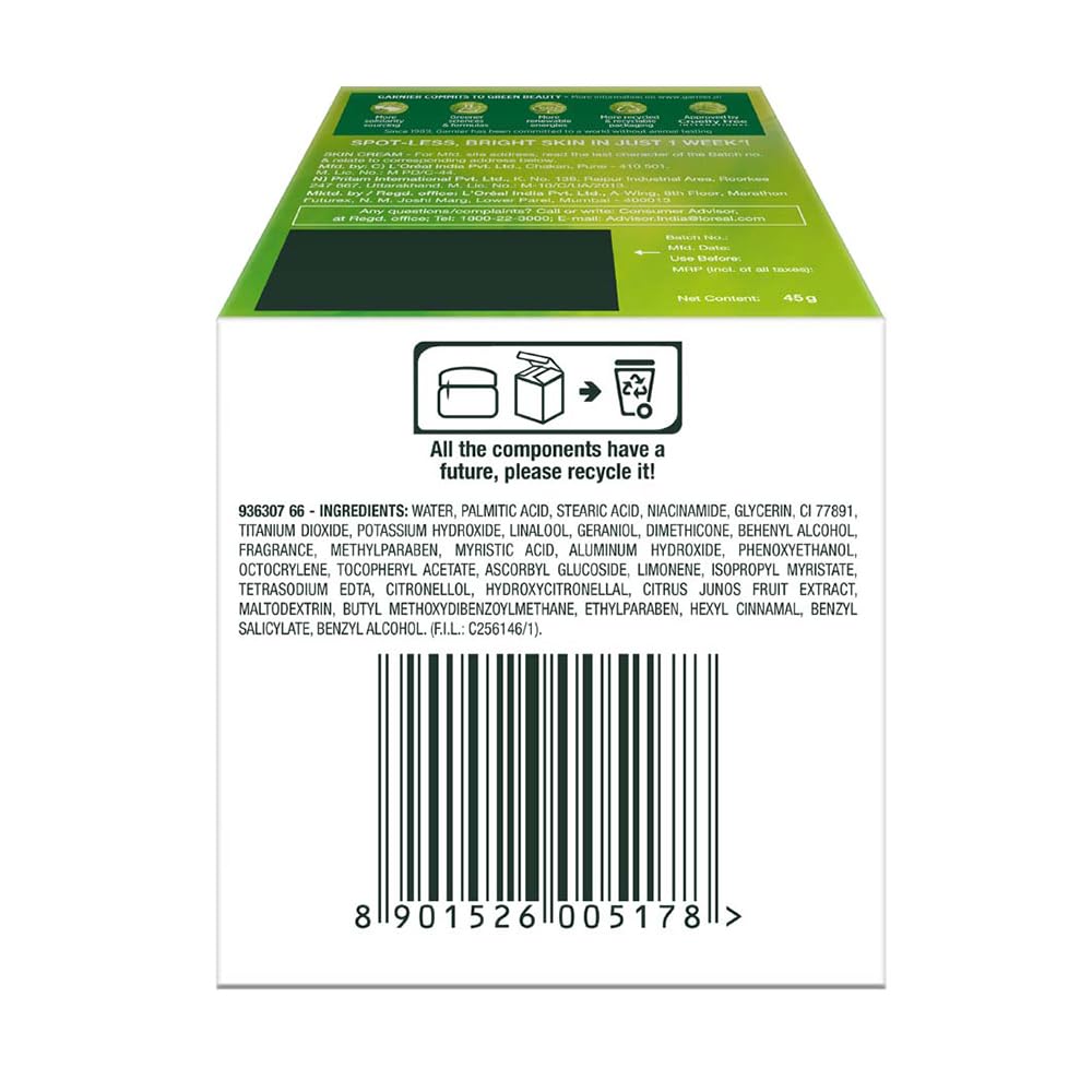 Garnier Vitamin C Day Cream for Sun Protection and Skin Brightening