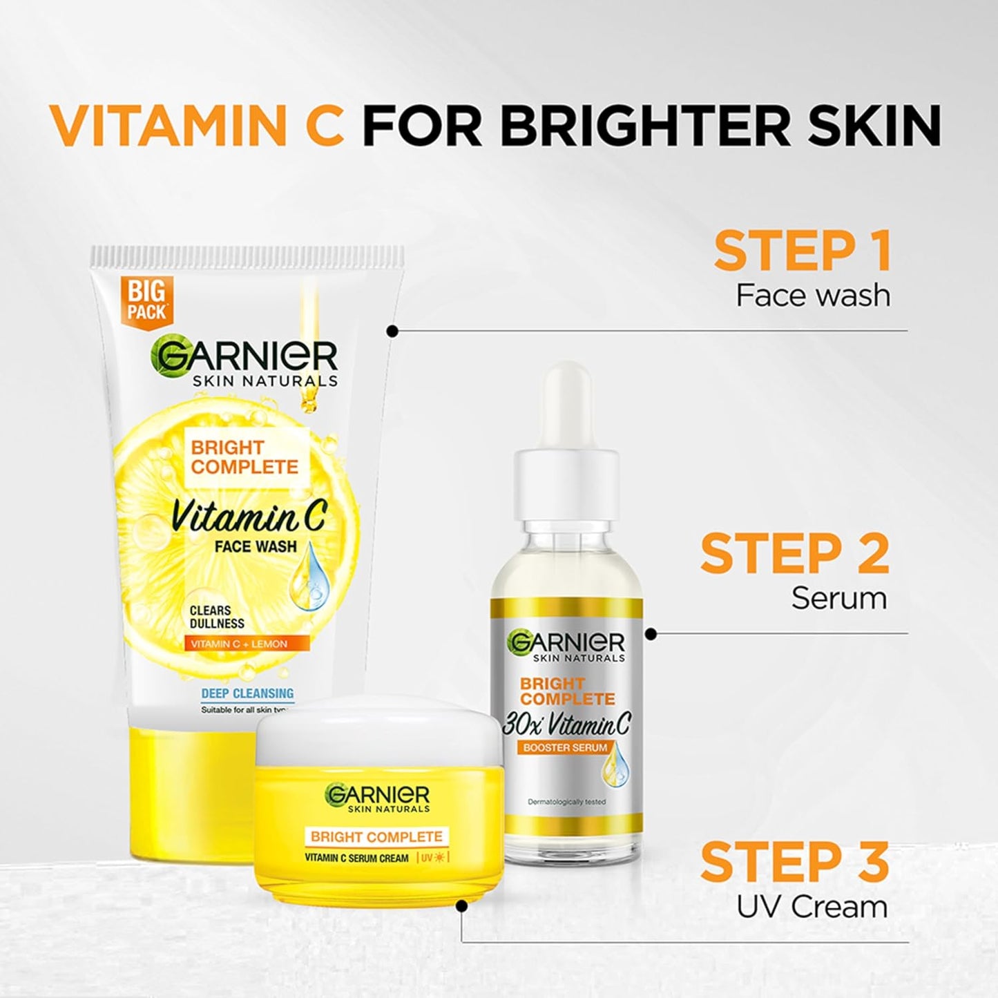 Garnier Vitamin C Day Cream for Sun Protection and Skin Brightening