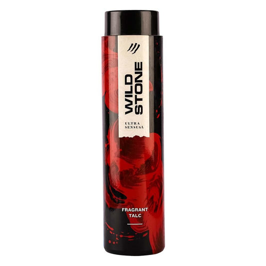 Wild Stone Ultra Sensual Talcum Powder for Men, 100gm, Perfumed Deodorant Talc with Masculine Aromas, Keeps You Smelling Fresh All-day Long