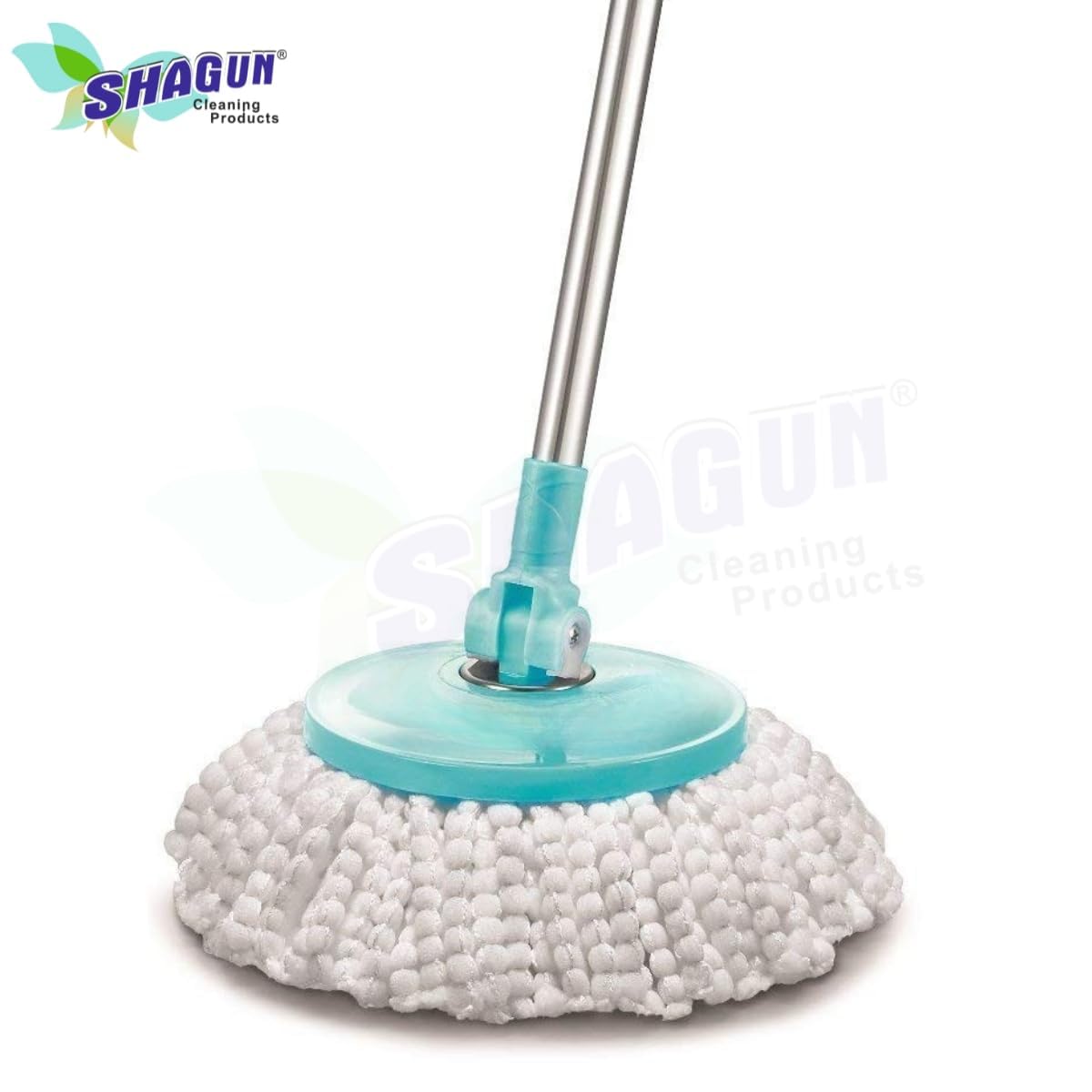 Shagun 360° Spin Mop with 7L Bucket & Steel Wringer | Microfiber Mop for Home & Office Cleaning