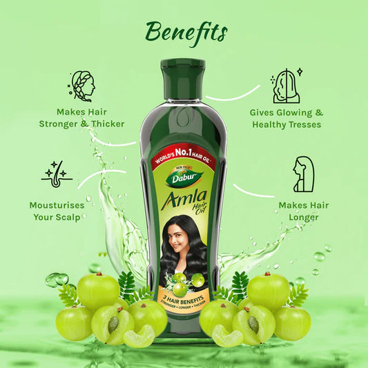 Dabur Amla Hair Oil Stronger Longer Thicker Hair 136ml