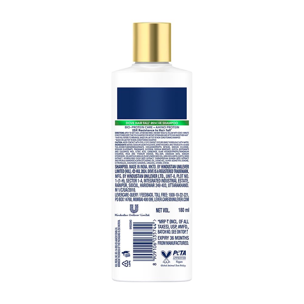 Dove Hair fall Rescue Shampoo|| 180 ml