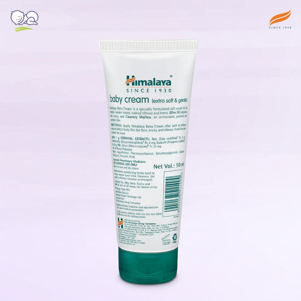 Himalaya Baby Cream, Face Moisturizer & Day Cream, For Dry Skin, 50ml