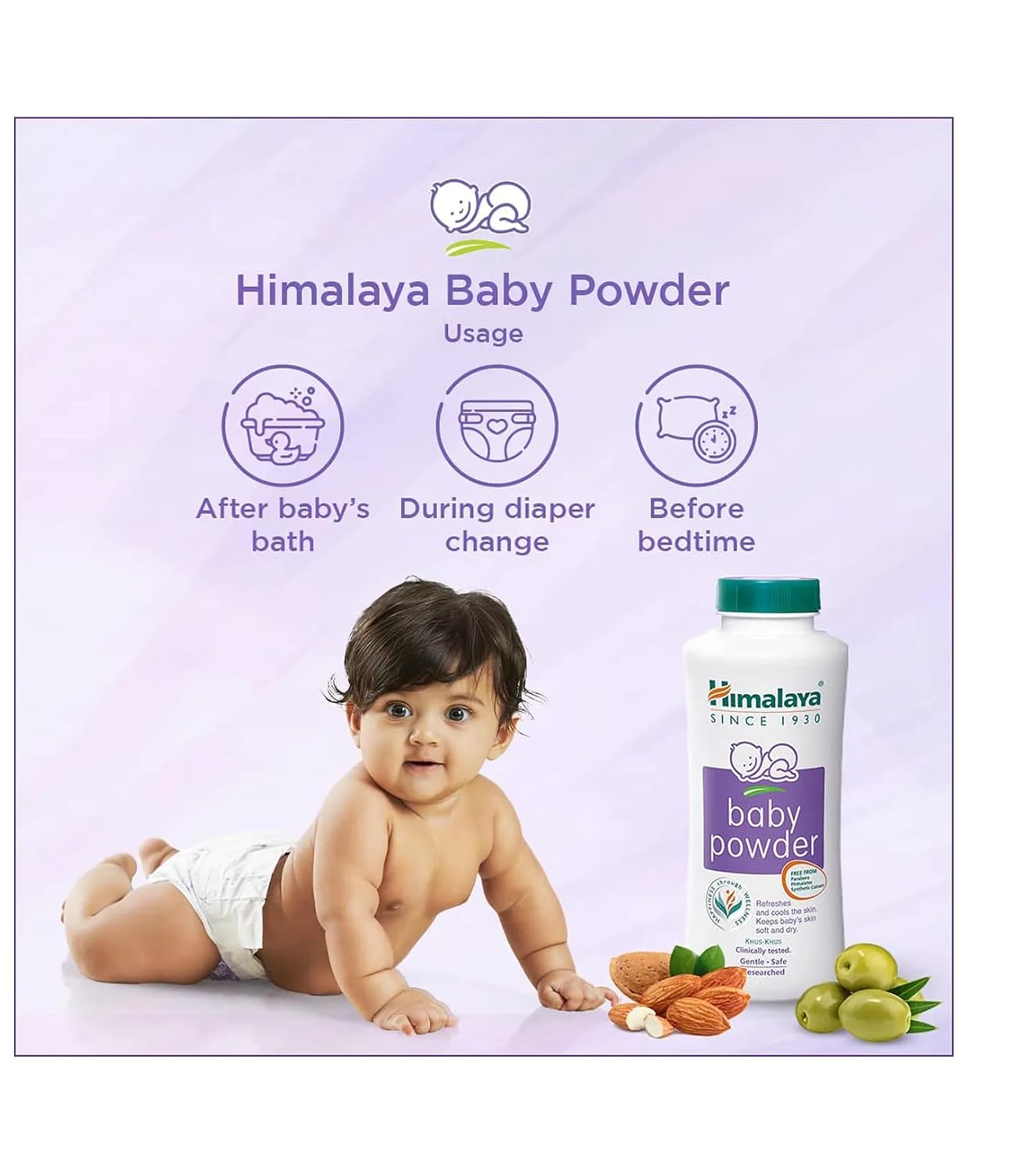 Himalaya Baby Powder, Pack of 1, 50 GM | With Zinc Oxide |