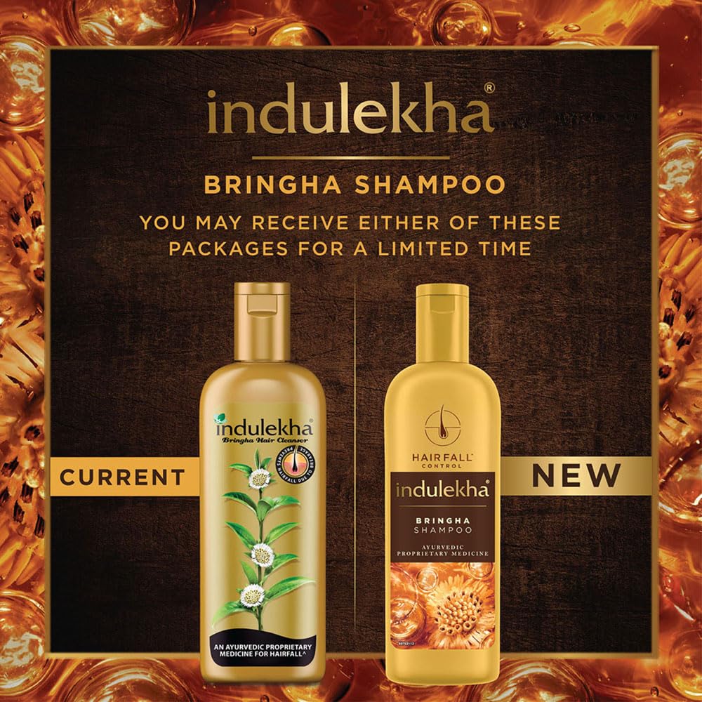Indulekha Bringha Ayurvedic Shampoo 100 Ml, For Hair Fall Control, With Bringharaj Extracts, Amla, Shikakai - Paraben Free, For Men &