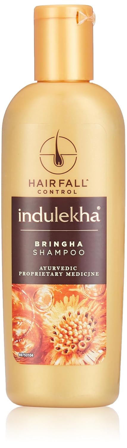 Indulekha Bringha Ayurvedic Shampoo 100 Ml, For Hair Fall Control, With Bringharaj Extracts, Amla, Shikakai - Paraben Free, For Men &