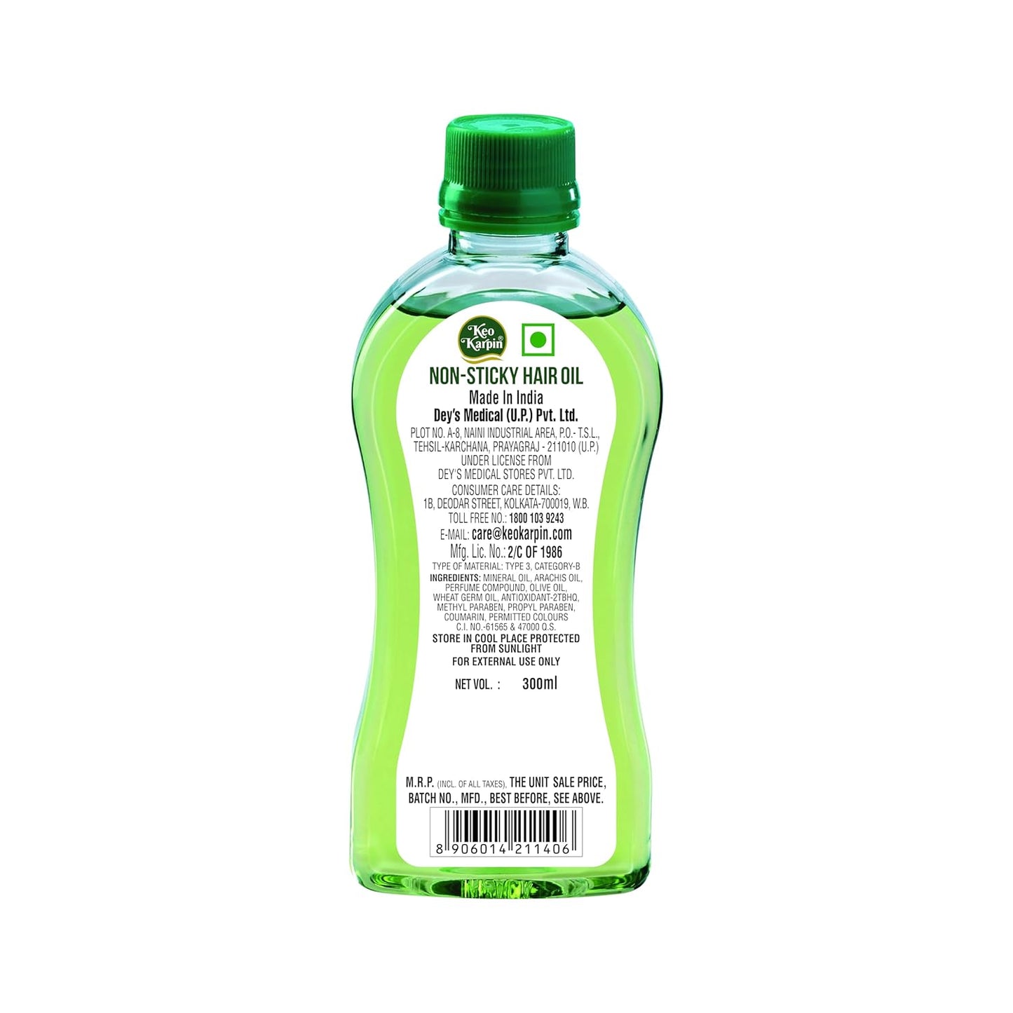 Keo Karpin Hair Oil |Non-Sticky Hair Oil, Enriched With Natural Vitamin E And Olive Oil | 50ml |