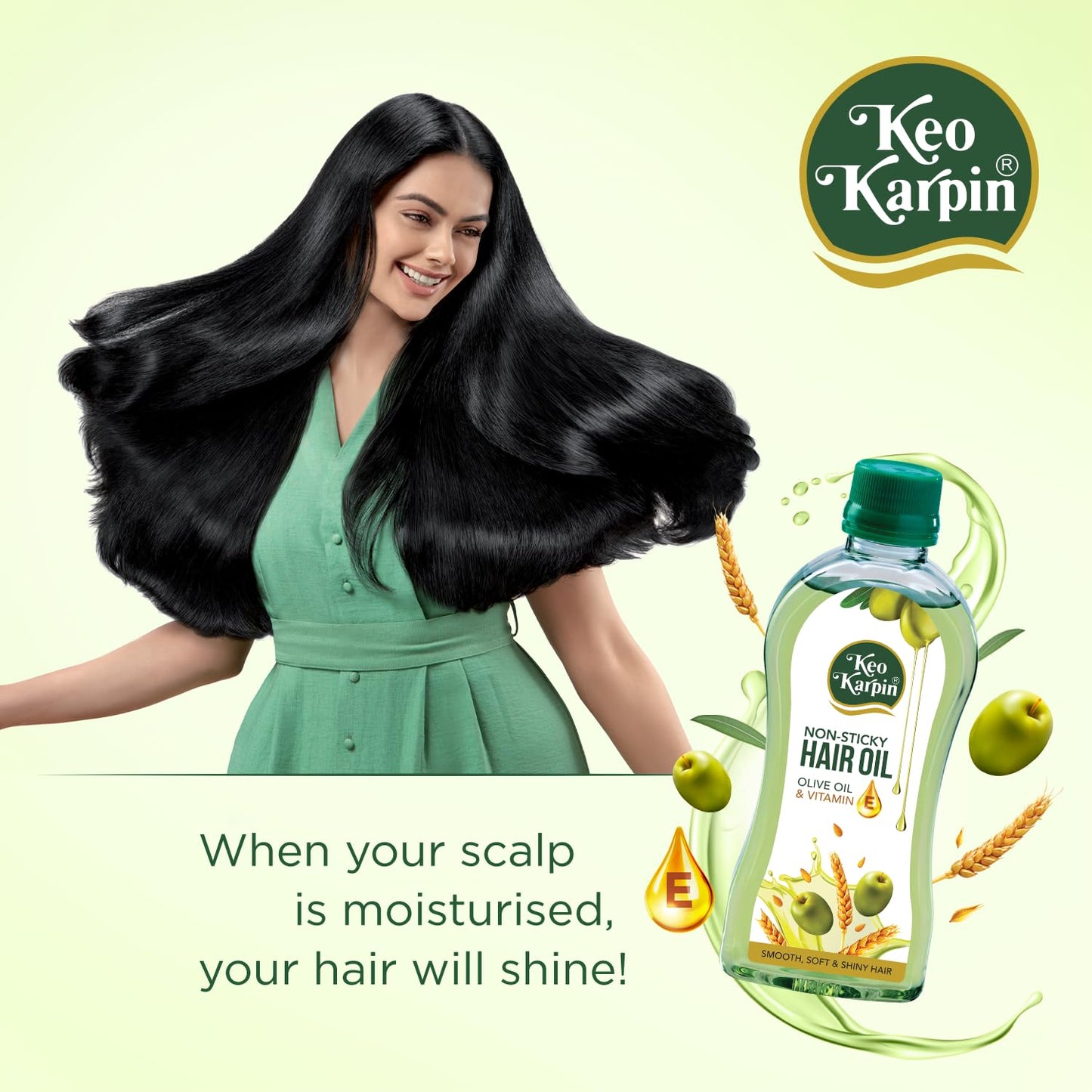 Keo Karpin Hair Oil |Non-Sticky Hair Oil, Enriched With Natural Vitamin E And Olive Oil | 50ml |