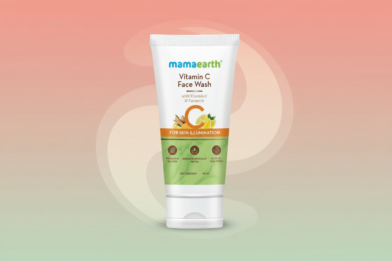 Mamaearth Vitamin C Face Wash with Vitamin C and Turmeric | Brightens Skin | Evens Skin Tone | 50 ml