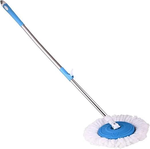 Mop Stick Rod Only with Free Microfiber Refill | Adjustable Stainless Steel Spin Mop Rod | Pocha Stick for Floor Cleaning Home & Office