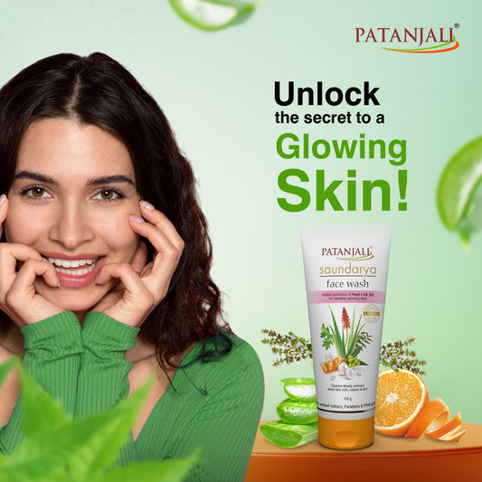 Patanjali Saundarya Face Wash, 100 g for Nourishing
