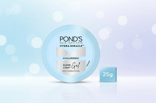 POND'S Super Light Gel Oil Free Face Moisturizer 25 g | With Hyaluronic Acid & Vitamin E for Fresh Glowing Skin & 24 hr Hydration - Daily Use