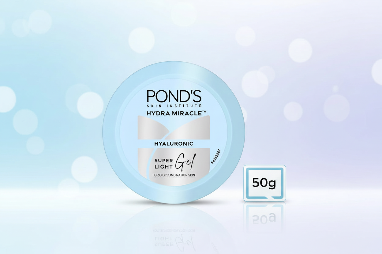 POND'S Super Light Gel Oil Free Face Moisturizer 50 g | With Hyaluronic Acid & Vitamin E for Fresh Glowing Skin & 24 hr Hydration - Daily Use (Copy)