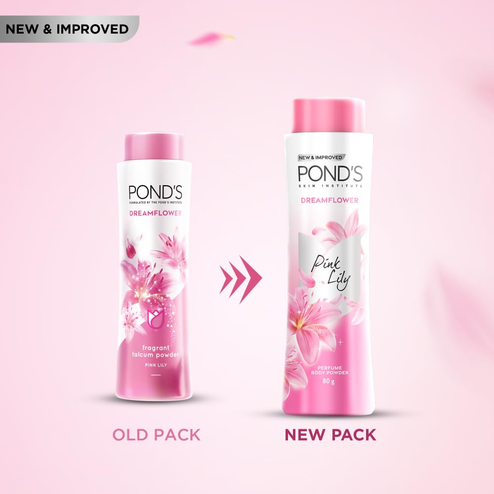 POND'S Dreamflower Fragrant Talc Powder with Vitamin B3, Pack of 1, 100gm
