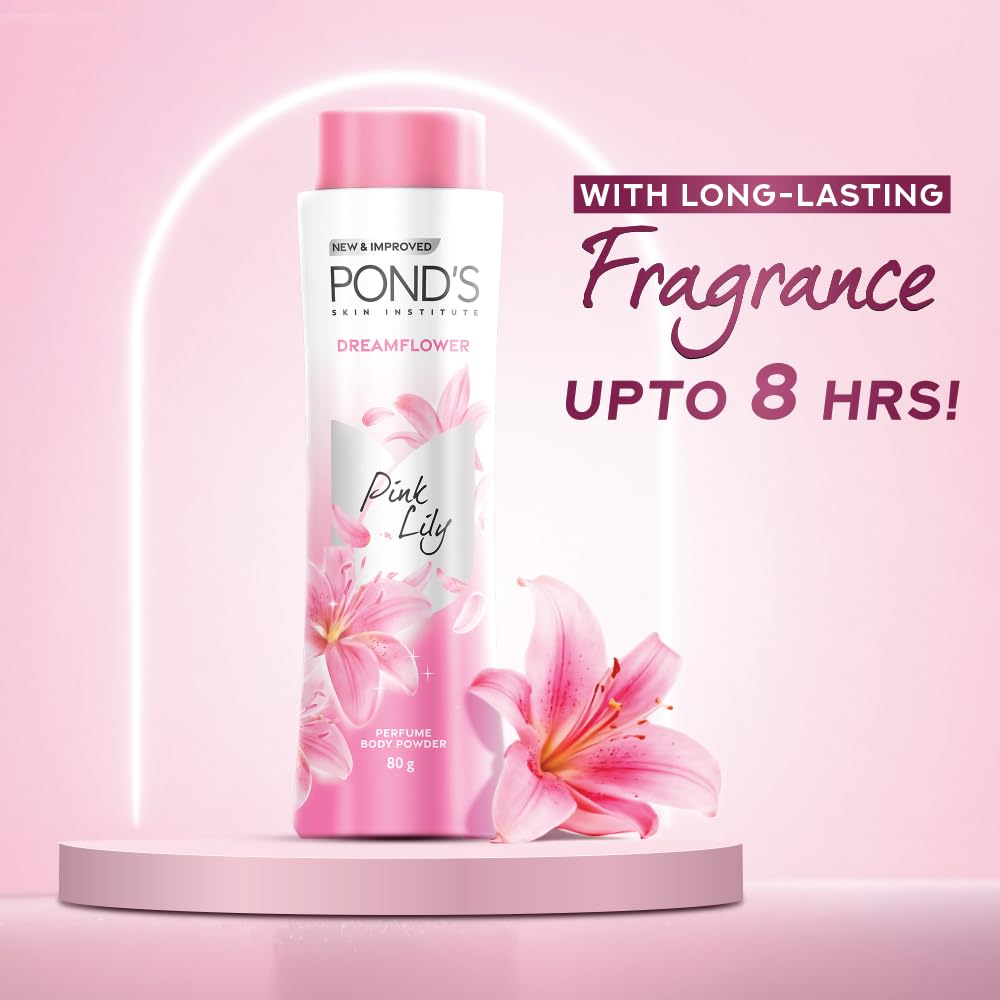 POND'S Dreamflower Fragrant Talc Powder with Vitamin B3, Pack of 1, 100gm