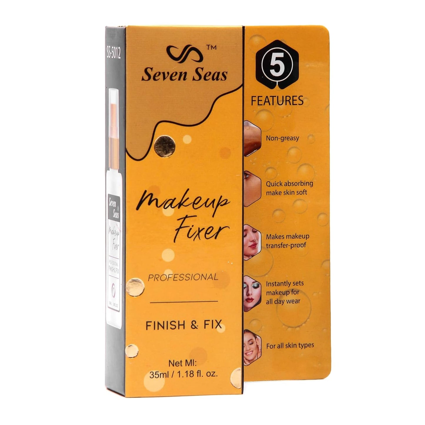 RED4 Seven Seas Makeup Fixer Professional Finish & Fix Spray 35ml for Girl and Women