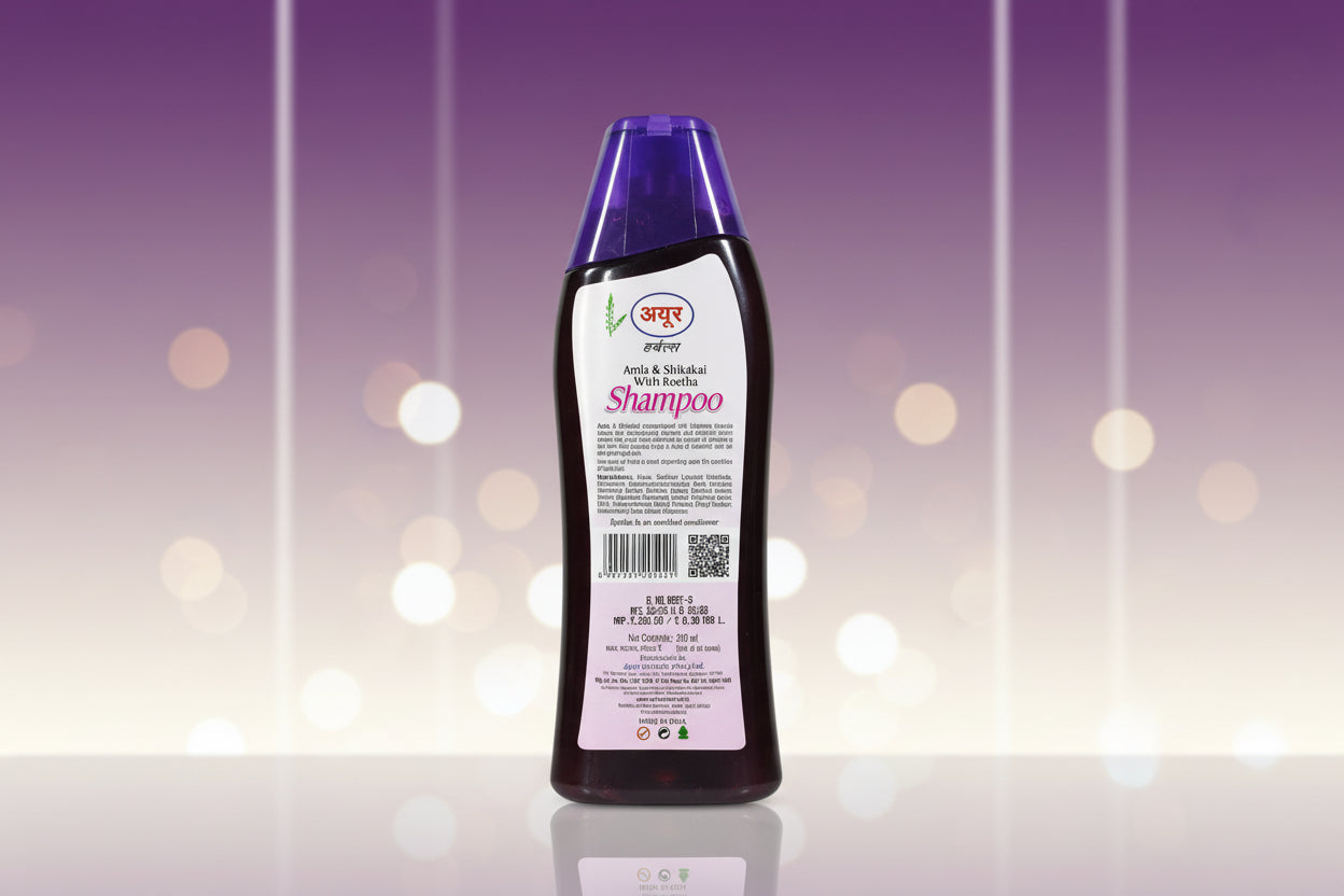 Ayur herbals amla&shikakai with Réetha shampoo (500ml)