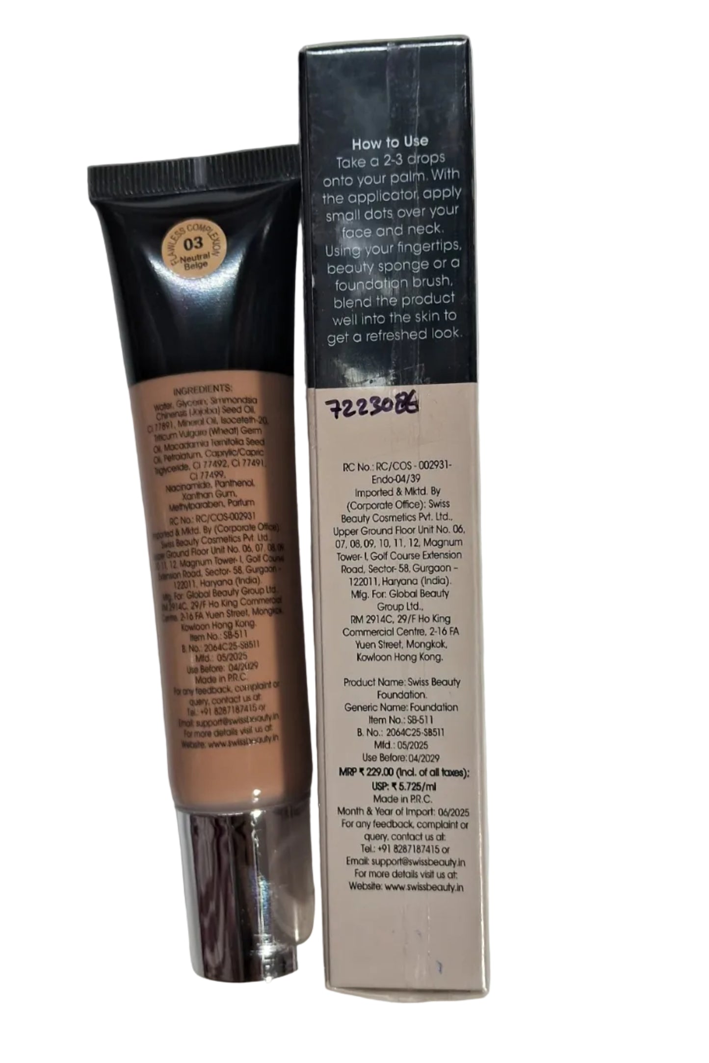 Swiss Beauty Flawless Complexion FOUNDATION Long-Wear Weightless Radiant