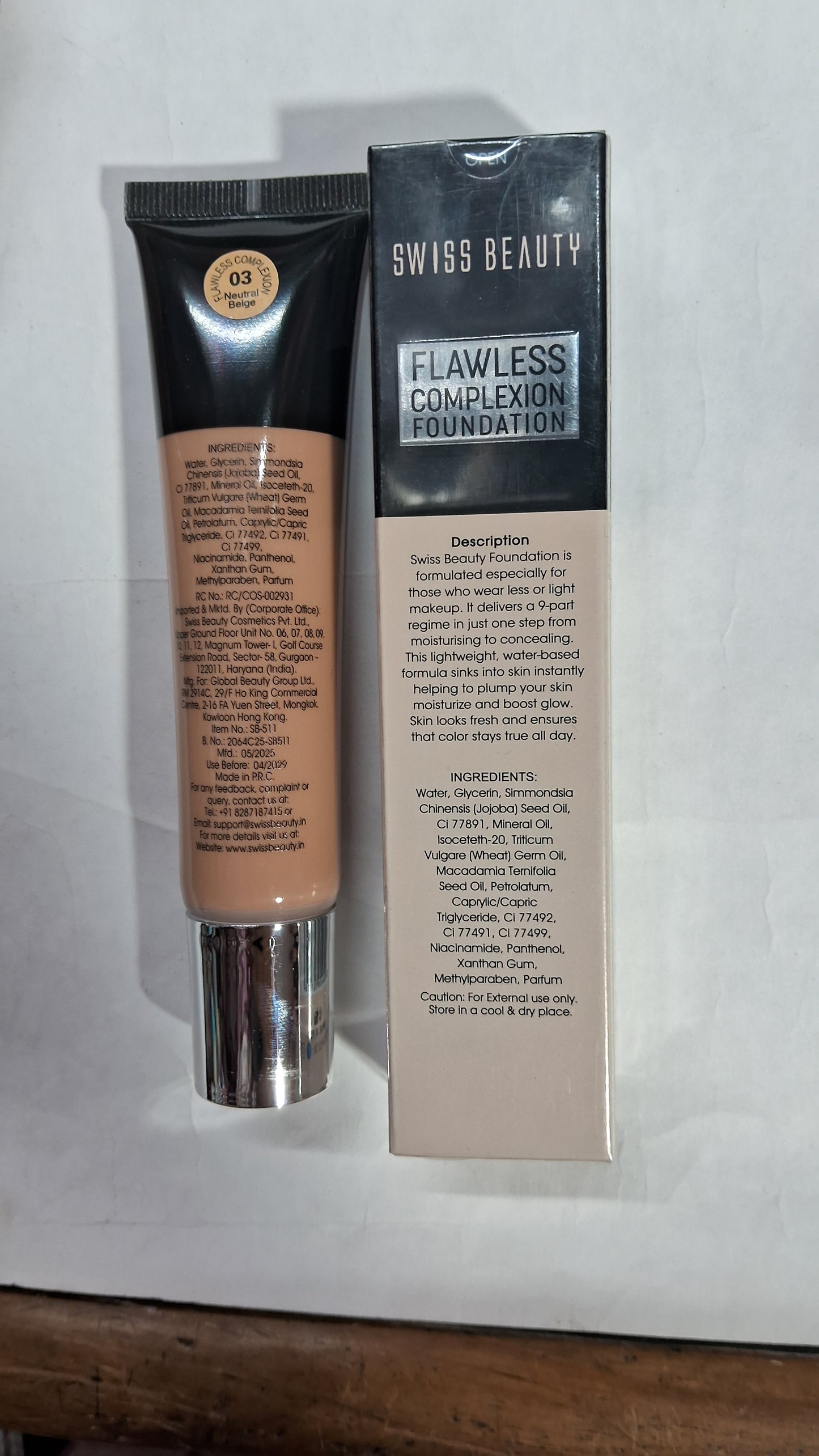 Swiss Beauty Flawless Complexion FOUNDATION Long-Wear Weightless Radiant