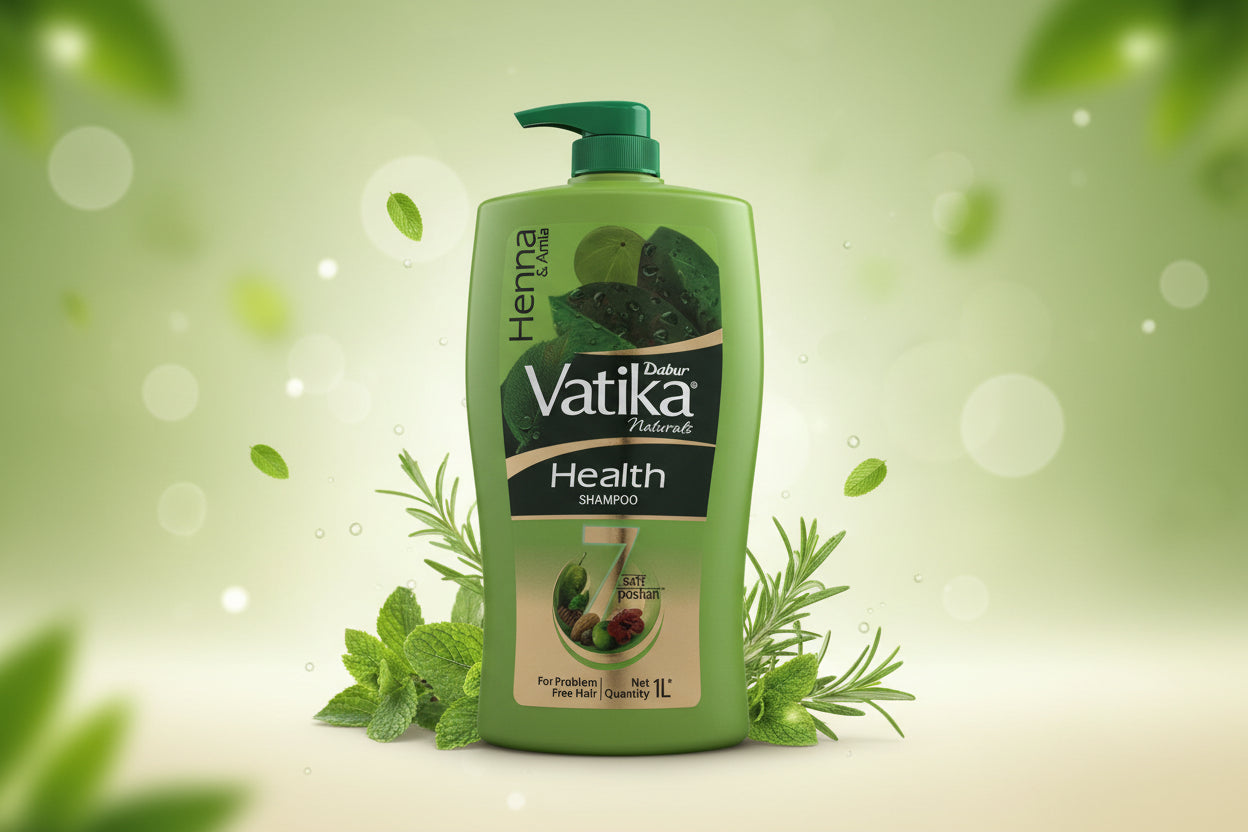 Dabur Vatika Natural Health Shampoo goodness of 7 ingredients(1 Liter pack)