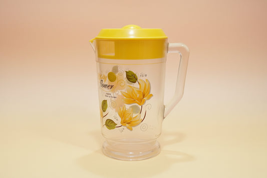 Water Jug 2500ml Transparent flower 1st quality plastic