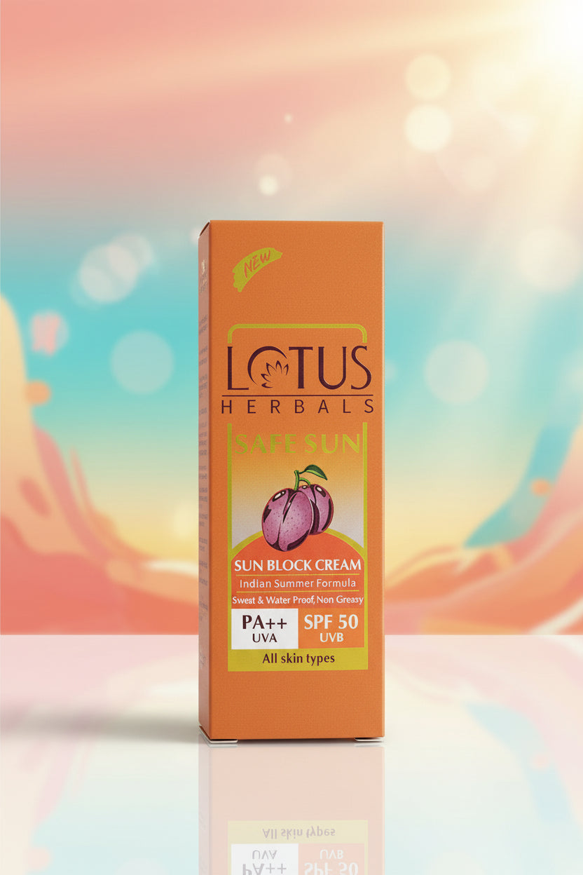 Lotus Safe Sun Sun Block Cream Suncream 50PA++ UVB 60g
