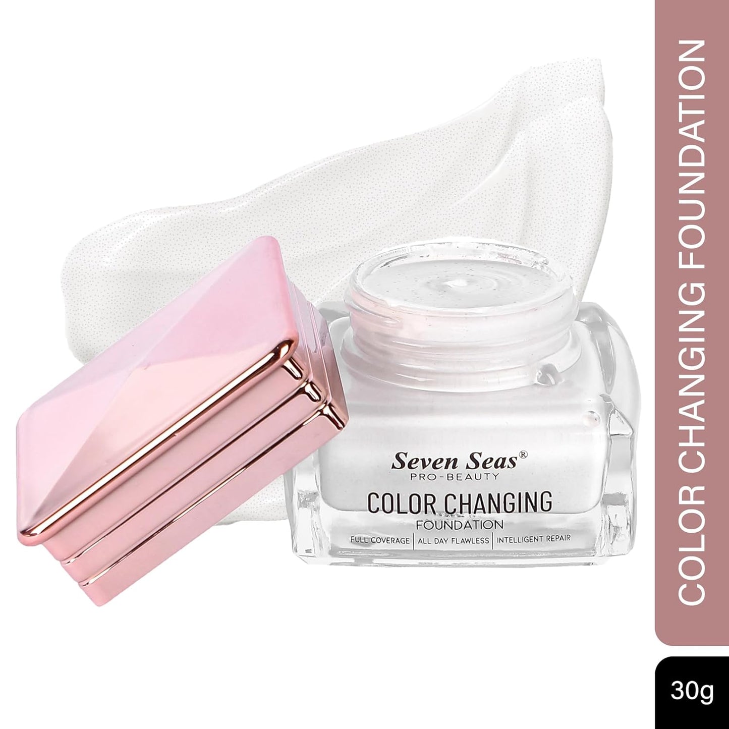 Seven Seas Color Changing Foundation - 30g | Flawless Color Changing Foundation with Satin Finish | Long Lasting Waterproof