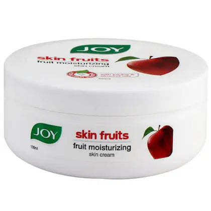 Joy Skin Fruits Moisturizer for Dry Skin (100ml), Cold Cream for Winters, With Apple, Jojoba & Almond Oil | Quick Absorbing & Non Sticky Moisturizer for Face, Hands & Body | For Healthy and Soft Skin