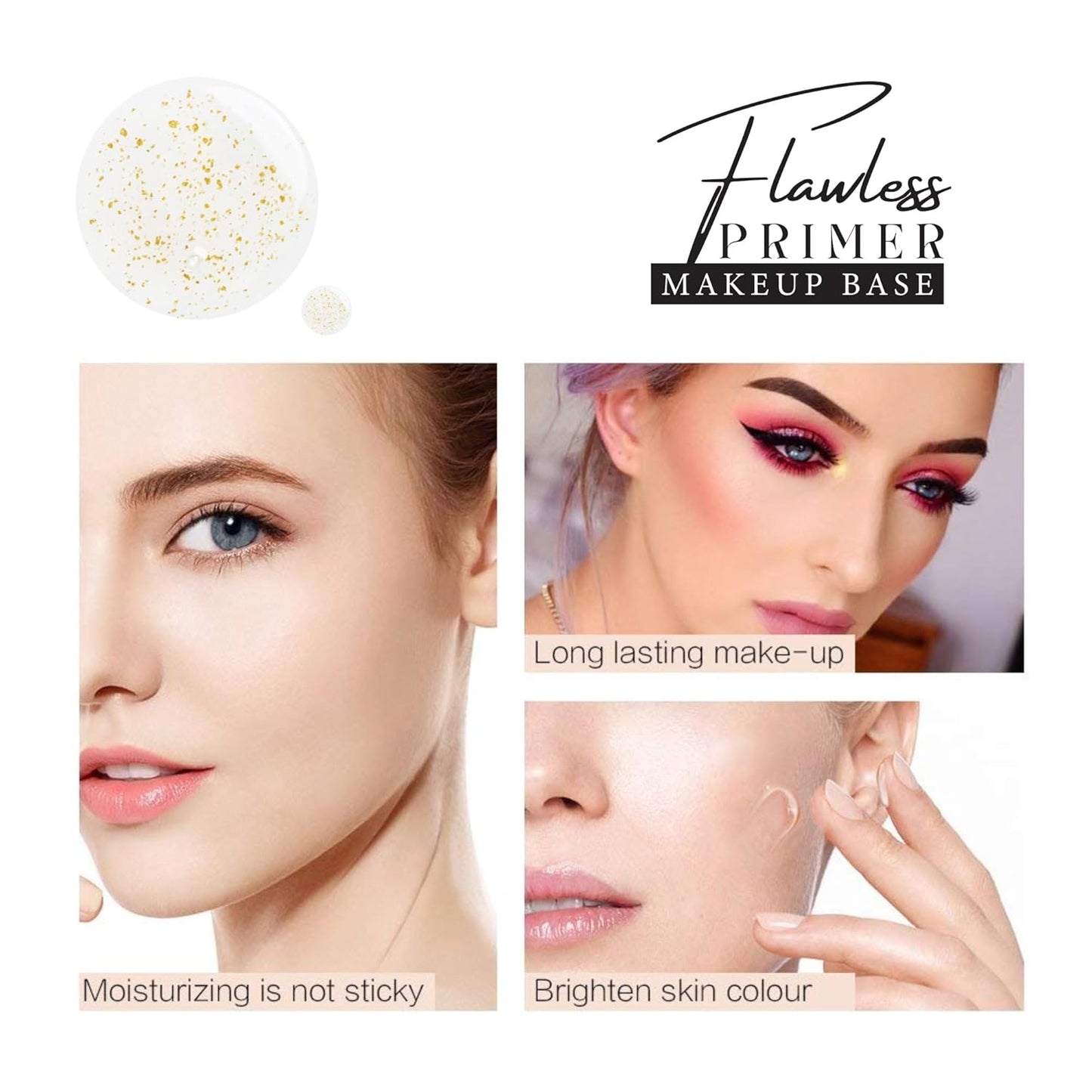 RED4 Flawless Primer | Makeup Base | Minimize Pores | Long Lasting | Waterproof | Smoothens Refines