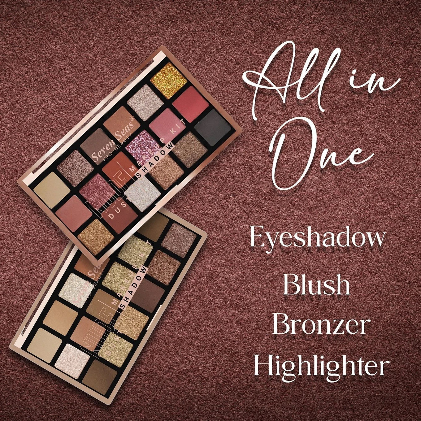 Seven Seas Nude Dust Eye Shadow Makeup Kit Matte & Shimmer Finish Eye Shadow Palette For Face Makeup (02, 48g)