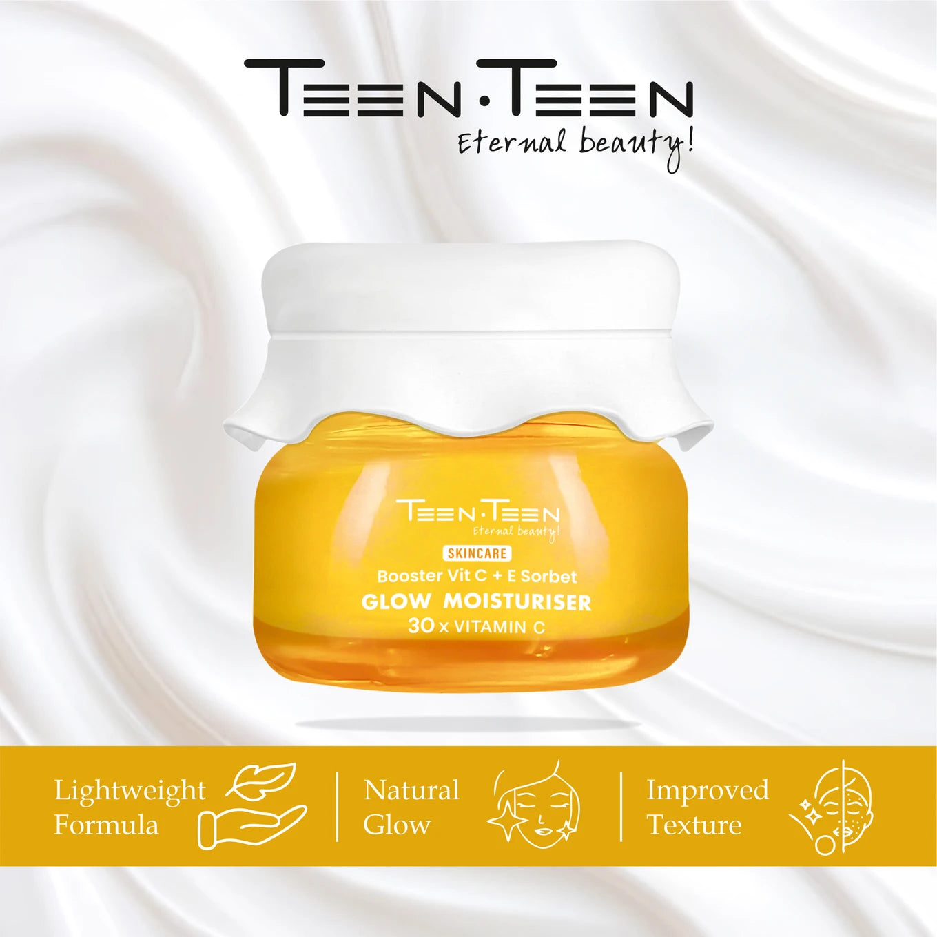 Teen.Teen Booster Vitaminc & E Sorbet, Glow Moisturiser & Brightnes , 30x Vitaminc 55g