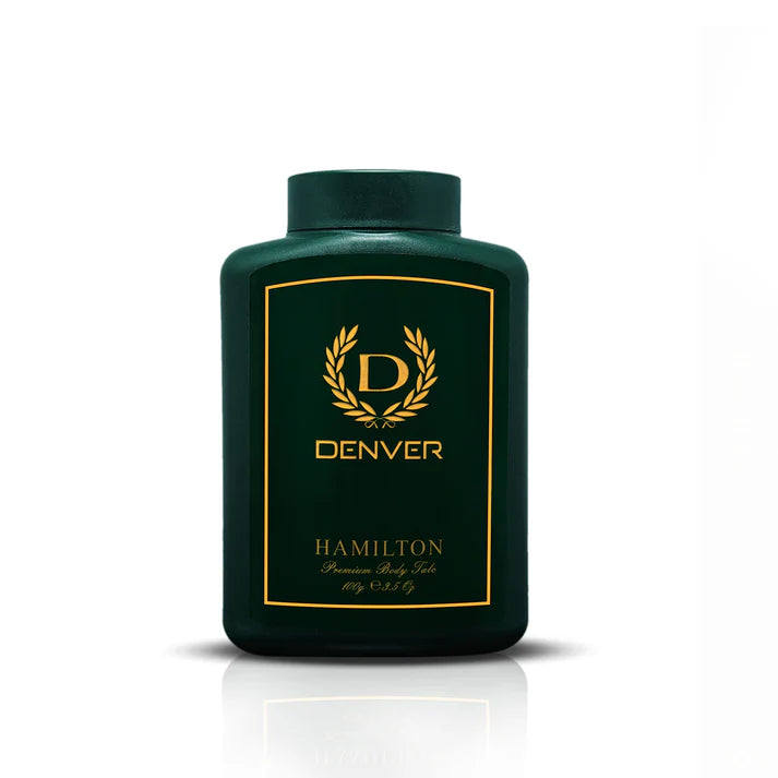 DENVER Hamilton Premium Body Talc - 100GM | Scented Talcum Powder for Men
